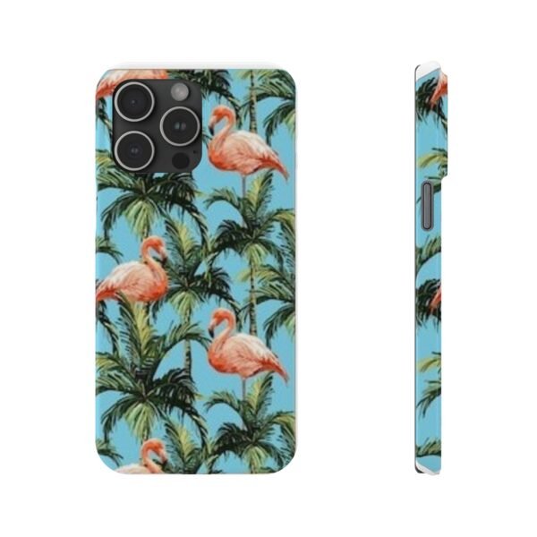 Tropical Flamingo Phone Case, Slim Case, Beach Vibes, Summer Accessory, Gift for Her, Travel Lover, Phone Accessories