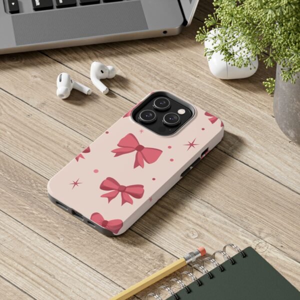 Chic Bow Phone Case, Stylish Phone Cover, Gift for Her, Trendy Tech Accessory, Cute Bow Design, Durable Phone Case