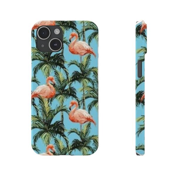 Tropical Flamingo Phone Case, Slim Case, Beach Vibes, Summer Accessory, Gift for Her, Travel Lover, Phone Accessories
