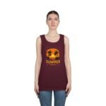 Summer Sunset Unisex Heavy Cotton Tank Top - Tropical Vibe Beachwear