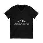 Adventure V-Neck Tee - Unisex Mountain Graphic T-Shirt