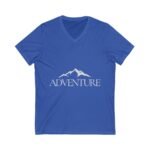 Adventure V-Neck Tee - Unisex Mountain Graphic T-Shirt