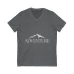 Adventure V-Neck Tee - Unisex Mountain Graphic T-Shirt