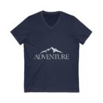 Adventure V-Neck Tee - Unisex Mountain Graphic T-Shirt