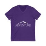 Adventure V-Neck Tee - Unisex Mountain Graphic T-Shirt