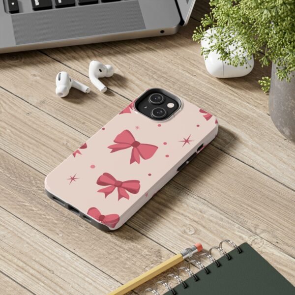 Chic Bow Phone Case, Stylish Phone Cover, Gift for Her, Trendy Tech Accessory, Cute Bow Design, Durable Phone Case