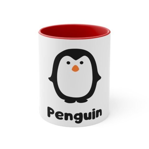 Adorable Penguin Mug - Colorful Accent Coffee Cup, Cute Gift for Animal Lovers, Penguin Decor, Fun Kitchenware, Perfect for Birthdays