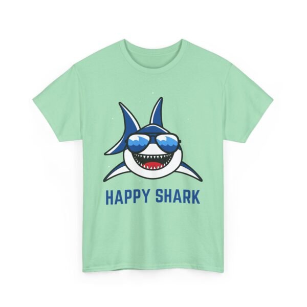 Happy Shark Unisex Heavy Cotton Tee - Fun & Casual Shark Graphic Shirt