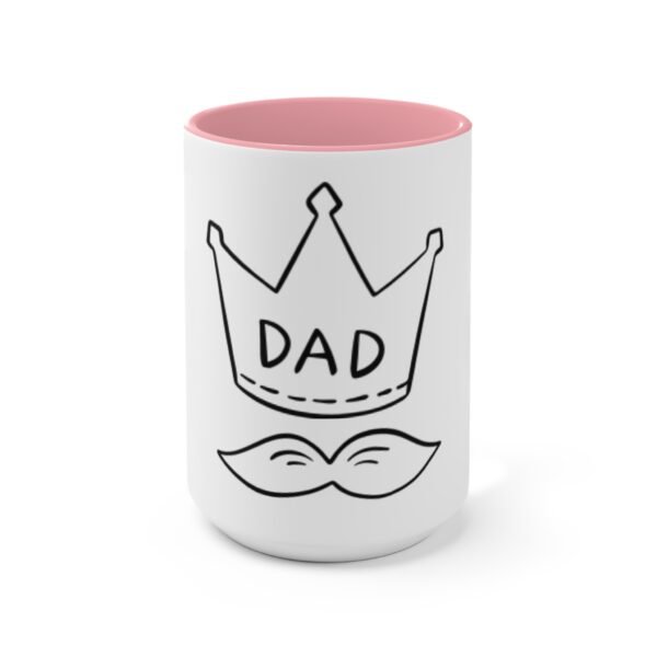 Dad Crown Accent Mug, Funny Coffee Cup for Father's Day, Gift for Dad, Unique Dad Mug, Dad Appreciation Gift