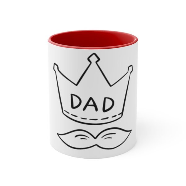 Dad Crown Accent Mug, Funny Coffee Cup for Father's Day, Gift for Dad, Unique Dad Mug, Dad Appreciation Gift