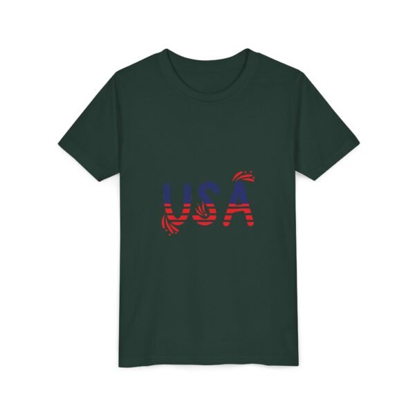 Patriotic Youth Short Sleeve Tee - USA Design for Fourth of July & Independence Day Celebrations