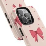 Chic Bow Phone Case, Stylish Phone Cover, Gift for Her, Trendy Tech Accessory, Cute Bow Design, Durable Phone Case