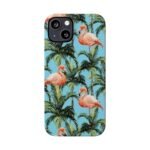 Tropical Flamingo Phone Case, Slim Case, Beach Vibes, Summer Accessory, Gift for Her, Travel Lover, Phone Accessories