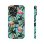 Tropical Flamingo Phone Case, Slim Case, Beach Vibes, Summer Accessory, Gift for Her, Travel Lover, Phone Accessories