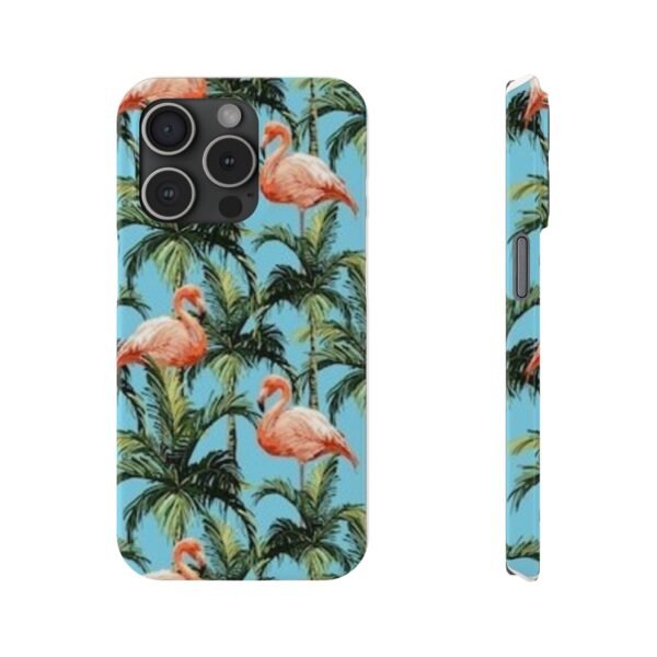 Tropical Flamingo Phone Case, Slim Case, Beach Vibes, Summer Accessory, Gift for Her, Travel Lover, Phone Accessories