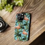 Tropical Flamingo Phone Case, Slim Case, Beach Vibes, Summer Accessory, Gift for Her, Travel Lover, Phone Accessories