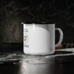 Life is Better with Coffee Camp Mug - Enamel Coffee Cup, Gifts for Campers, Outdoor Adventure, Camping Gear, Unique Coffee Mug