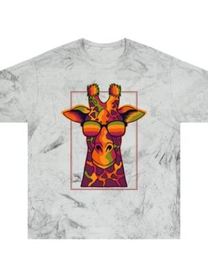 Colorful Giraffe Graphic T-Shirt - Unisex Casual Wear