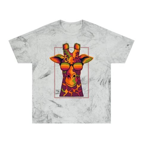 Colorful Giraffe Graphic T-Shirt - Unisex Casual Wear