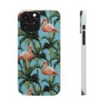 Tropical Flamingo Phone Case, Slim Case, Beach Vibes, Summer Accessory, Gift for Her, Travel Lover, Phone Accessories