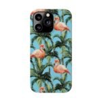 Tropical Flamingo Phone Case, Slim Case, Beach Vibes, Summer Accessory, Gift for Her, Travel Lover, Phone Accessories