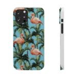 Tropical Flamingo Phone Case, Slim Case, Beach Vibes, Summer Accessory, Gift for Her, Travel Lover, Phone Accessories