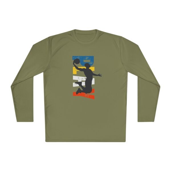 Unisex Lightweight Long Sleeve Tee – Basketball Dunk Design