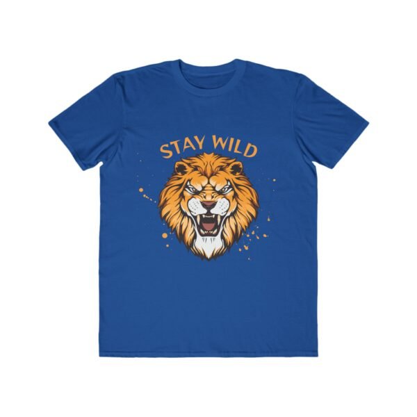 Men's Lightweight Fashion Tee | Stay Wild Lion Graphic Tee for Adventure Lovers