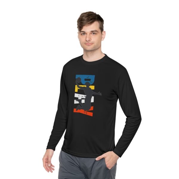 Unisex Lightweight Long Sleeve Tee – Basketball Dunk Design