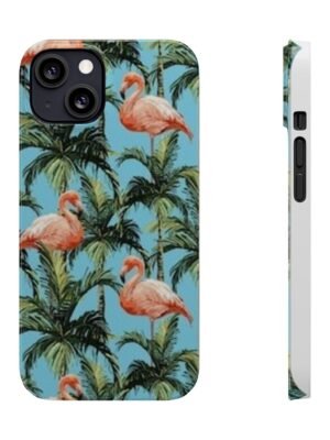 Tropical Flamingo Phone Case, Slim Case, Beach Vibes, Summer Accessory, Gift for Her, Travel Lover, Phone Accessories