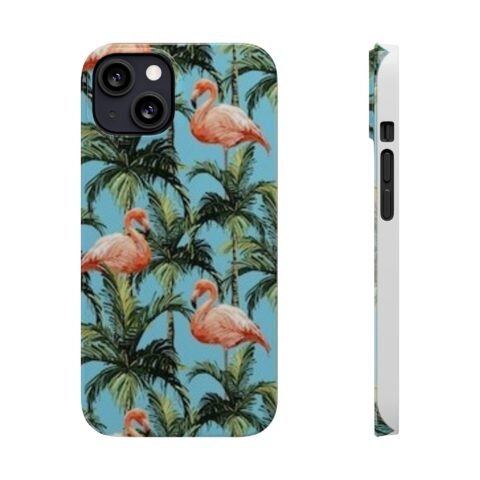 Tropical Flamingo Phone Case, Slim Case, Beach Vibes, Summer Accessory, Gift for Her, Travel Lover, Phone Accessories