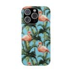 Tropical Flamingo Phone Case, Slim Case, Beach Vibes, Summer Accessory, Gift for Her, Travel Lover, Phone Accessories