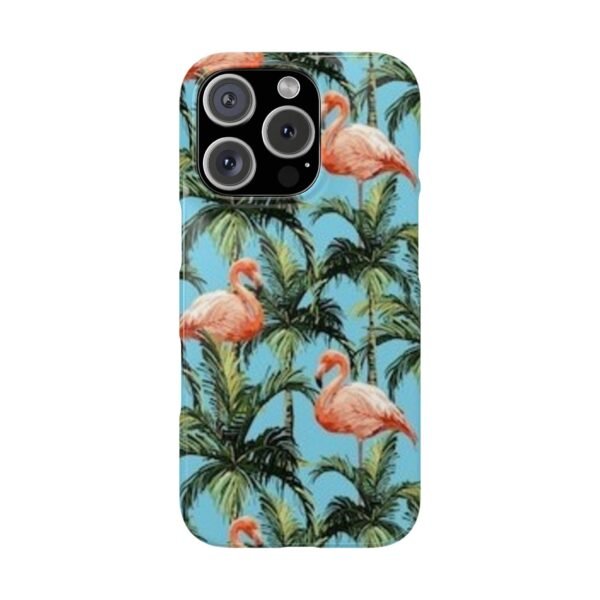 Tropical Flamingo Phone Case, Slim Case, Beach Vibes, Summer Accessory, Gift for Her, Travel Lover, Phone Accessories