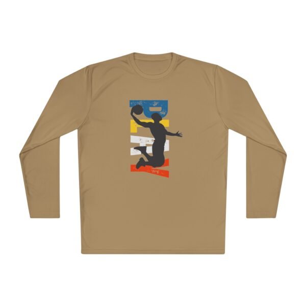 Unisex Lightweight Long Sleeve Tee – Basketball Dunk Design