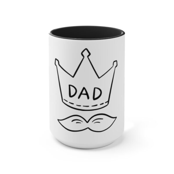 Dad Crown Accent Mug, Funny Coffee Cup for Father's Day, Gift for Dad, Unique Dad Mug, Dad Appreciation Gift