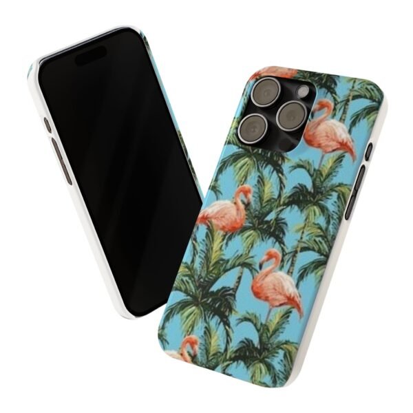 Tropical Flamingo Phone Case, Slim Case, Beach Vibes, Summer Accessory, Gift for Her, Travel Lover, Phone Accessories