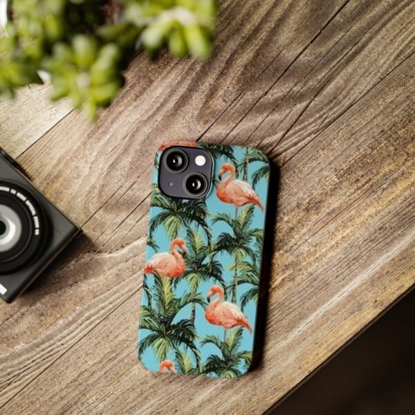 Tropical Flamingo Phone Case, Slim Case, Beach Vibes, Summer Accessory, Gift for Her, Travel Lover, Phone Accessories