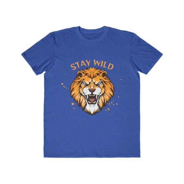 Men's Lightweight Fashion Tee | Stay Wild Lion Graphic Tee for Adventure Lovers