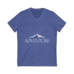 Adventure V-Neck Tee - Unisex Mountain Graphic T-Shirt