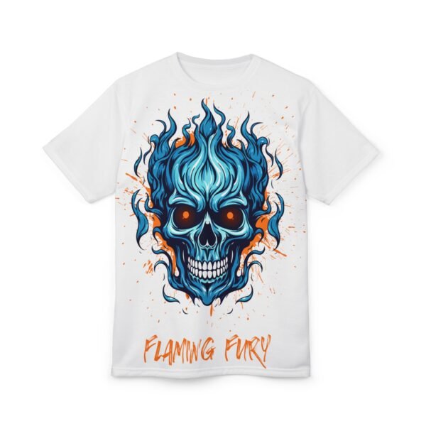 Flaming Fury Graphic Tee - Unisex Skull Design