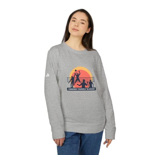 Adidas Unisex Crewneck Sweatshirt - 'Consider Yourself Blocked' Volleyball Design
