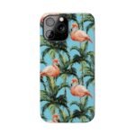 Tropical Flamingo Phone Case, Slim Case, Beach Vibes, Summer Accessory, Gift for Her, Travel Lover, Phone Accessories