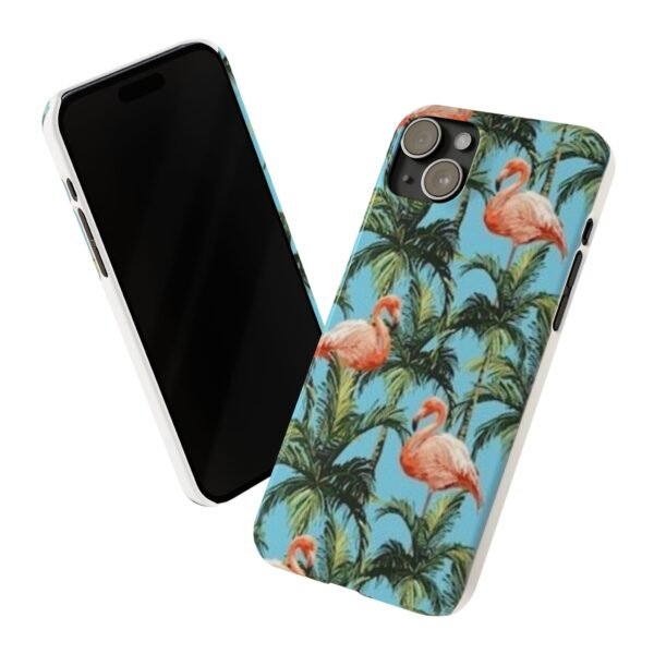 Tropical Flamingo Phone Case, Slim Case, Beach Vibes, Summer Accessory, Gift for Her, Travel Lover, Phone Accessories