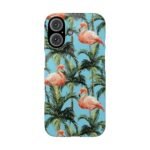 Tropical Flamingo Phone Case, Slim Case, Beach Vibes, Summer Accessory, Gift for Her, Travel Lover, Phone Accessories