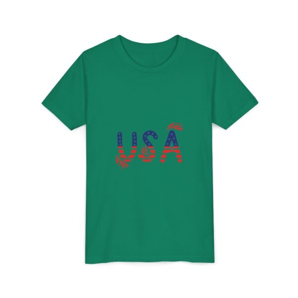 Patriotic Youth Short Sleeve Tee - USA Design for Fourth of July & Independence Day Celebrations