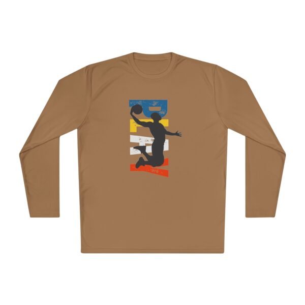 Unisex Lightweight Long Sleeve Tee – Basketball Dunk Design