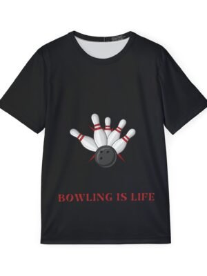 Bowling Themed Men's Sports Jersey - 'Bowling is Life' - Perfect for Enthusiasts