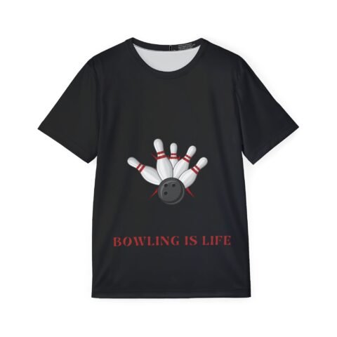 Bowling Themed Men's Sports Jersey - 'Bowling is Life' - Perfect for Enthusiasts