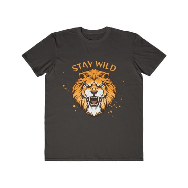 Men's Lightweight Fashion Tee | Stay Wild Lion Graphic Tee for Adventure Lovers