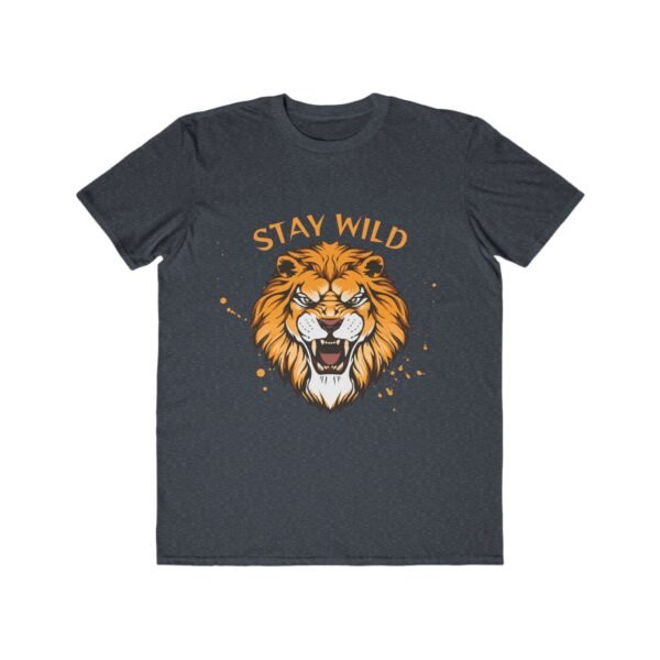Men's Lightweight Fashion Tee | Stay Wild Lion Graphic Tee for Adventure Lovers